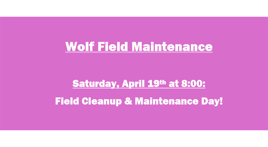 Wolf Field Clean Up Day 